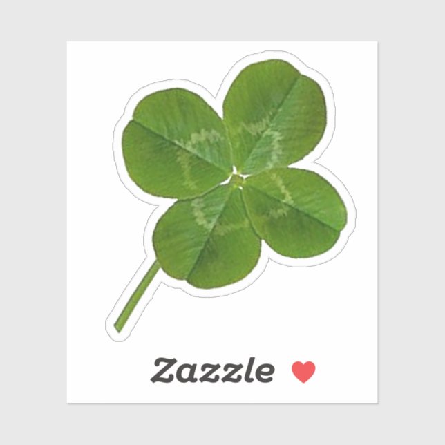 Adesivo Vinheta De Vestuário De Quatro Folhas Sortudas (Folha)