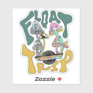 Adesivo Vinheta de viagem flutuante