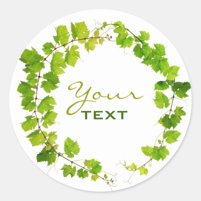 Adesivo Vinheta de videira (Frente)