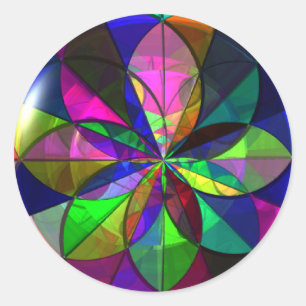 Adesivo Vinheta de vidro manchada