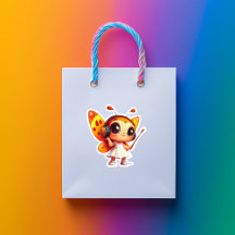 Vinheta de vinil com borboleta