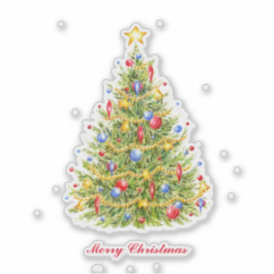 Adesivo Vinheta de vinil com corte personalizado da árvore