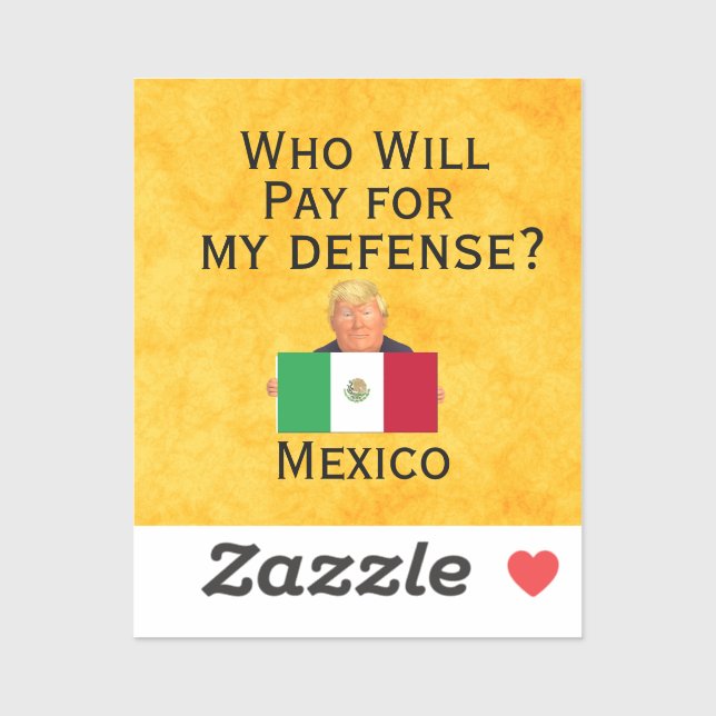 Adesivo Vinheta de vinil com corte personalizado da Trump  (Folha)