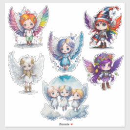 Adesivo Vinheta de vinil com corte personalizado de anjos