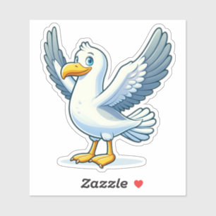 Adesivo Vinheta de vinil com corte personalizado de aves d