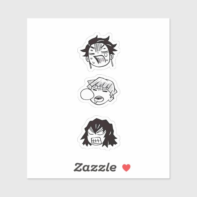 Adesivo Vinheta de Vinil com Corte Personalizado de Demon  (Folha)