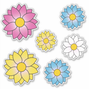 Adesivo Vinheta de vinil com corte personalizado de flores
