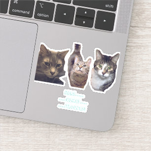Adesivo Vinheta de vinil com corte personalizado de gatos