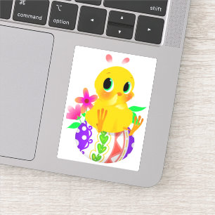 Adesivo Vinheta de vinil com corte personalizado de páscoa