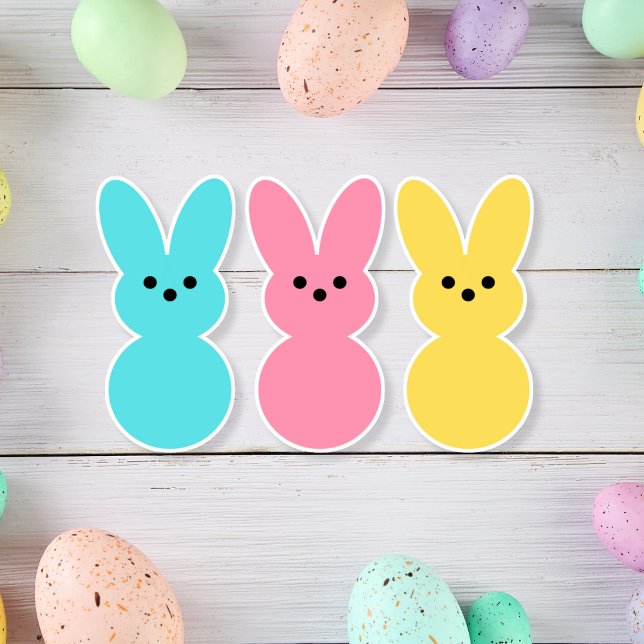 Adesivo Vinheta de Vinil com Corte Personalizado de Pop de (Birthday Depot
Easter Bunnies Color Pop Custom-Cut Vinyl Sticker)