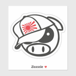 Adesivo Vinheta de vinil com corte personalizado JDM Pig S