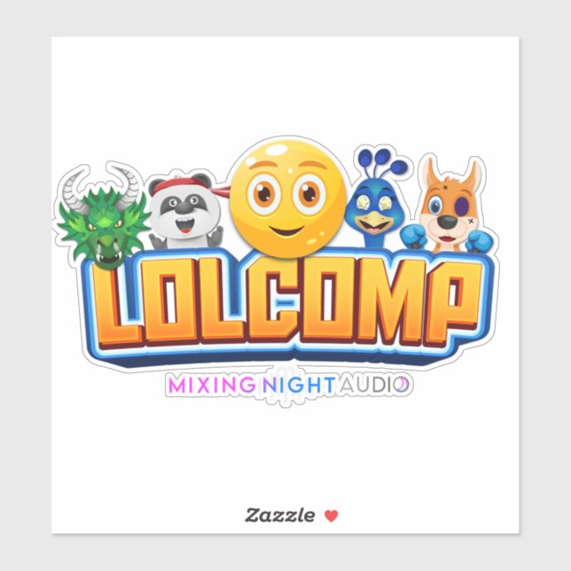 Adesivo Vinheta de vinil com corte personalizado LOLCOMP (Folha)