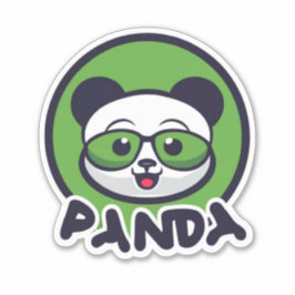 Adesivo Vinheta de vinil com corte personalizado Panda