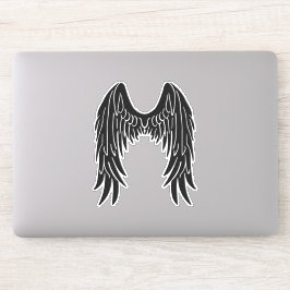 Adesivo Vinheta de Vinil Cutout de Anjo Negro Escuro