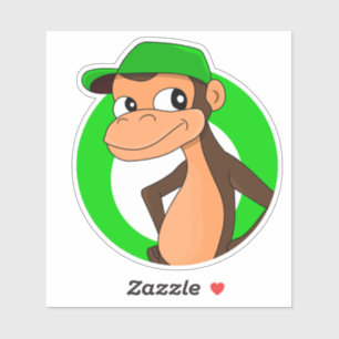 Adesivo Vinheta de Vinil de Corte Personalizado de Chimp