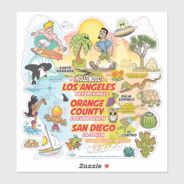 Adesivo Vinheta de vinil de corte personalizado do SoCal P (Folha)