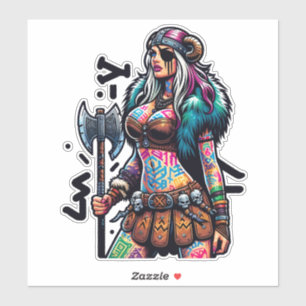 Adesivo Vinheta de Vinil de Corte Personalizado: Mulher Gu