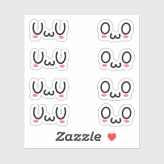 Adesivo Vinheta de vinil de corte personalizado Uwu e Owo