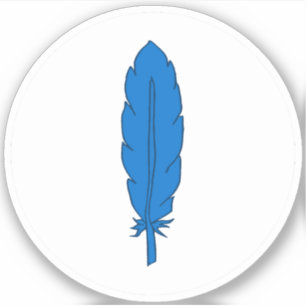 Adesivo Vinheta de vinil de penas azuis da SCA Clan
