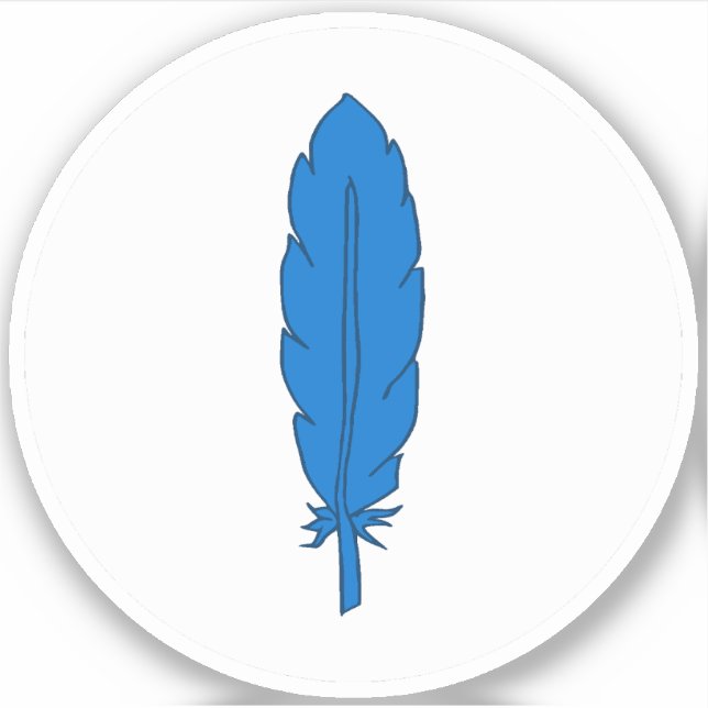 Adesivo Vinheta de vinil de penas azuis da SCA Clan (Frente)