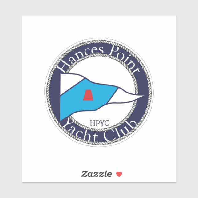 Adesivo Vinheta de vinil do logotipo HPYC redondo (Folha)