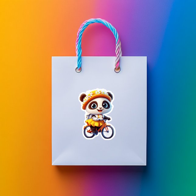 Adesivo Vinheta de vinil do urso de bicicleta (Criador carregado)