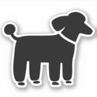 Vinheta de vinil para cães de Poodle Preto