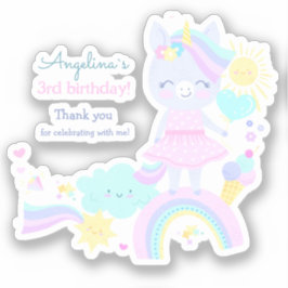 Adesivo Vinheta de vinilo de corte personalizado para aniv