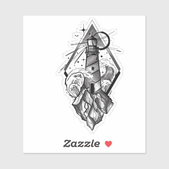 Adesivo Vinheta de vinilo de farol (Folha)