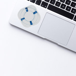 Adesivo Vinheta de vinilo monograma com boia azul