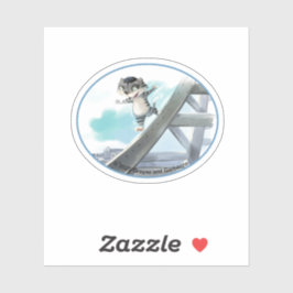 Adesivo Vinheta De Vinilo Oval Em Torre Eiffel (Várias Dim