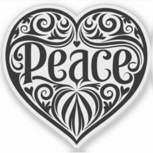 Adesivo vinheta de vinilo Peace and Love