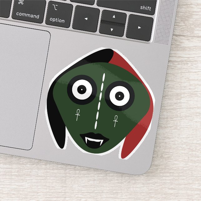 Adesivo Vinheta de vinilo verde boso (Detalhe)