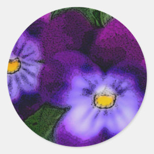 Adesivo Vinheta de Violetas