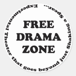 Adesivo Vinheta de Zona de Drama Livre