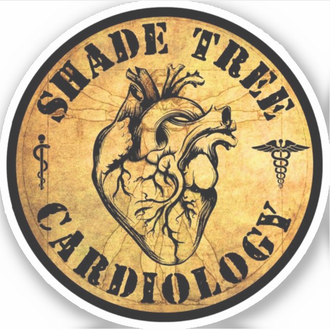 Adesivo Vinheta/Decal de Vinil Cardiologia do ShadeTree (Frente)