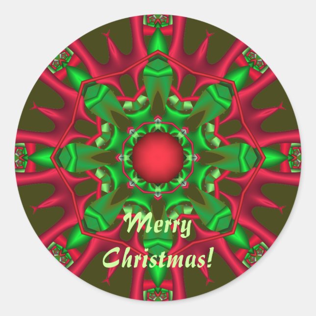Adesivo Vinheta decorativa de Natal com texto (Frente)