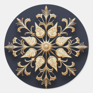 Adesivo Vinheta Decorativa Dourada