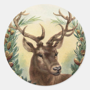 Adesivo Vinheta DEER, Cena de Queda com Veado