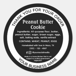 Adesivo Vinheta Detalhe do Ingrediente de Comida da Lei de