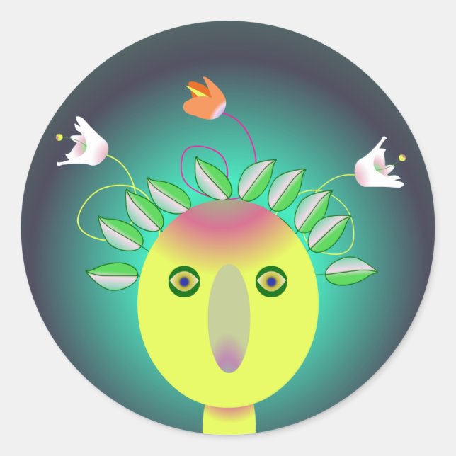 Adesivo Vinheta DEUS FLOR (Frente)