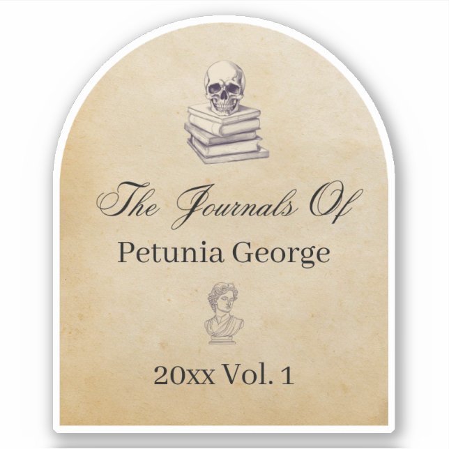 Adesivo Vinheta Diário Acadêmica Escura (Frente)