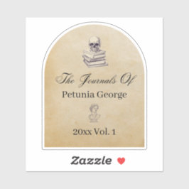 Adesivo Vinheta Diário Acadêmica Escura