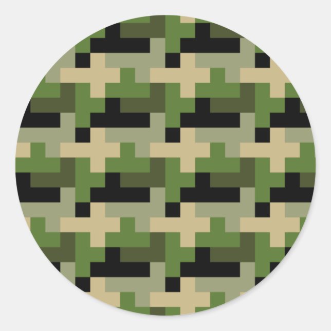 Adesivo Vinheta digital de camuflagem (Frente)