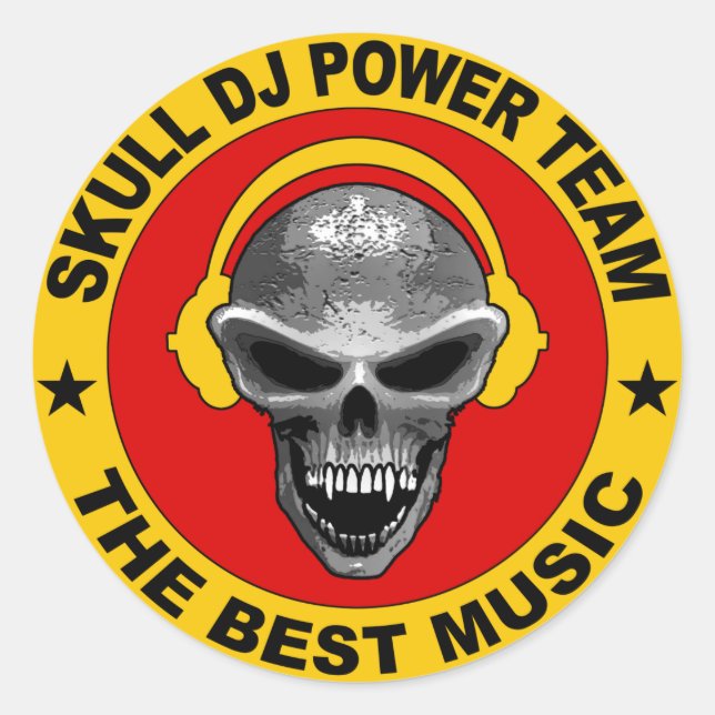 Adesivo Vinheta DJ Crânio (Frente)