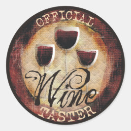 Adesivo vinheta do botão de transição de vinho oficial