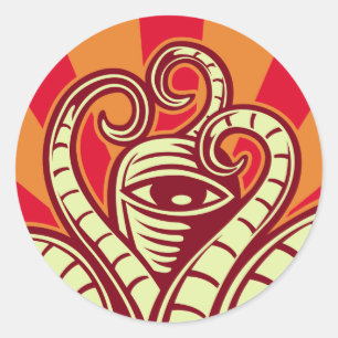 Adesivo Vinheta do CÍRCULO CEHPALOPOD