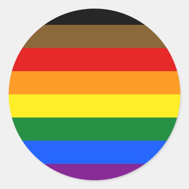 Adesivo Vinheta do círculo do orgulho LGBTQ+, incluindo PO (Frente)
