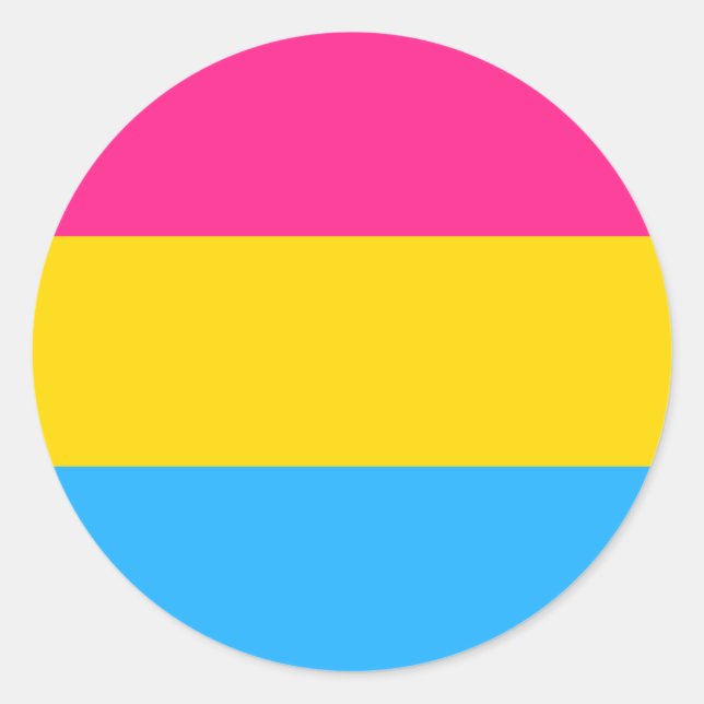 Adesivo Vinheta do Círculo do Orgulho Pansexual (Frente)