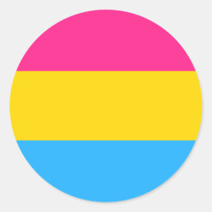 Adesivo Vinheta do Círculo do Orgulho Pansexual